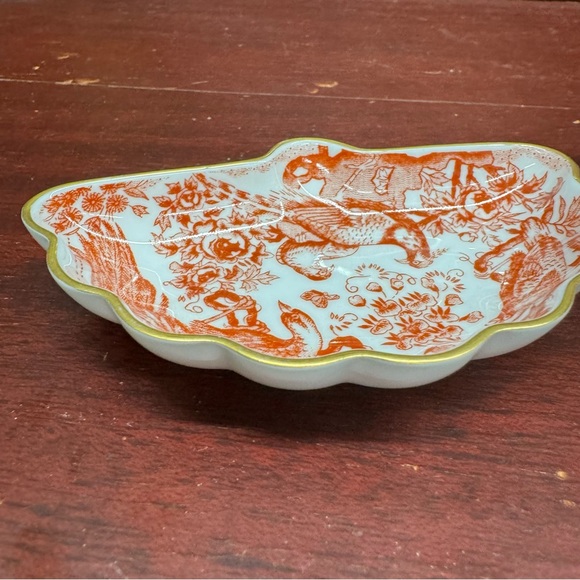 Royal Crown Derby English Bone China Red Aves Trinket Dish - Picture 5 of 13